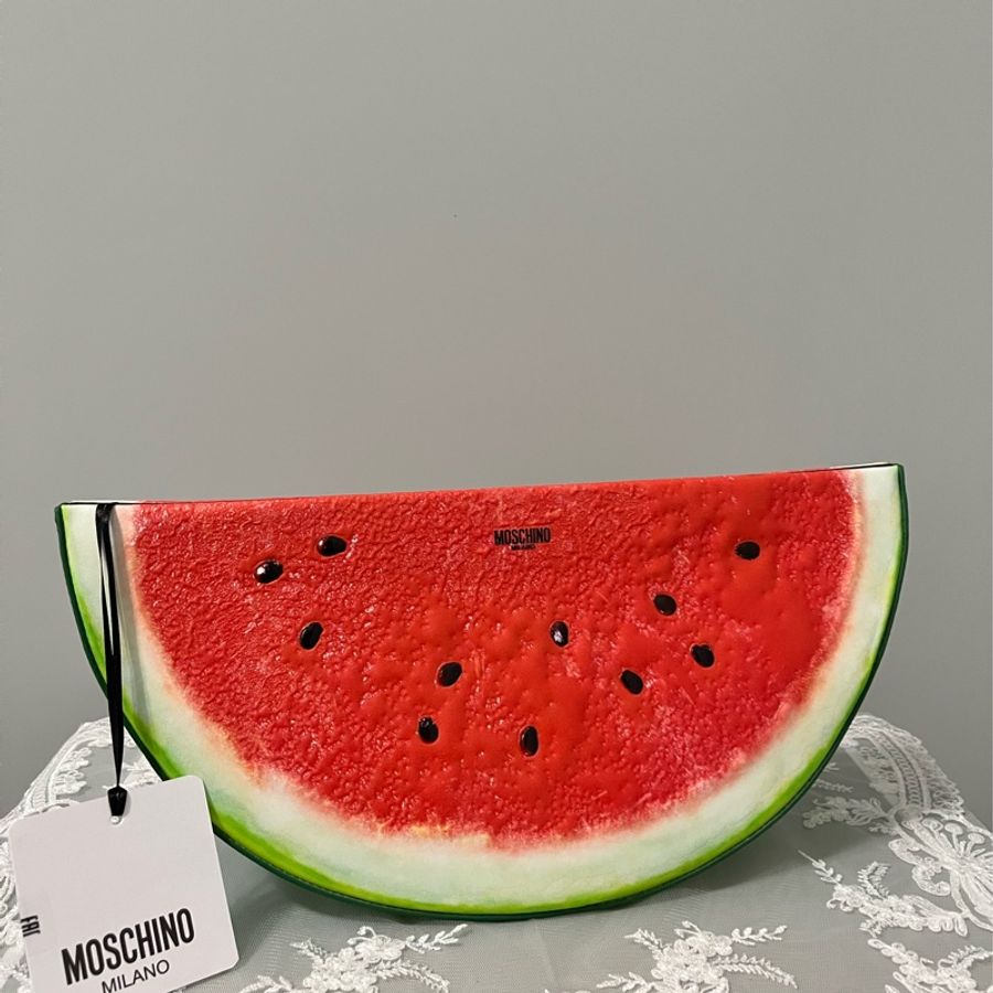 MOSCHINO《全新》西瓜🍉造型手拿包／斜背包｜限量趣味設計｜附原盒吊牌｜收藏逸品-7