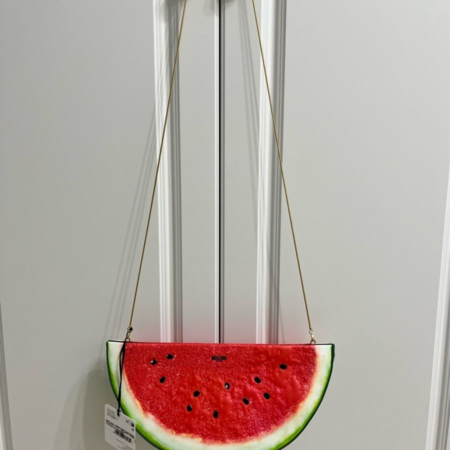 MOSCHINO《全新》西瓜🍉造型手拿包／斜背包｜限量趣味設計｜附原盒吊牌｜收藏逸品-17