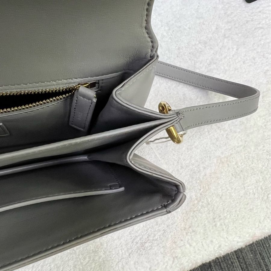 聖羅蘭/Saint laurent 單肩斜挎包灰色-8