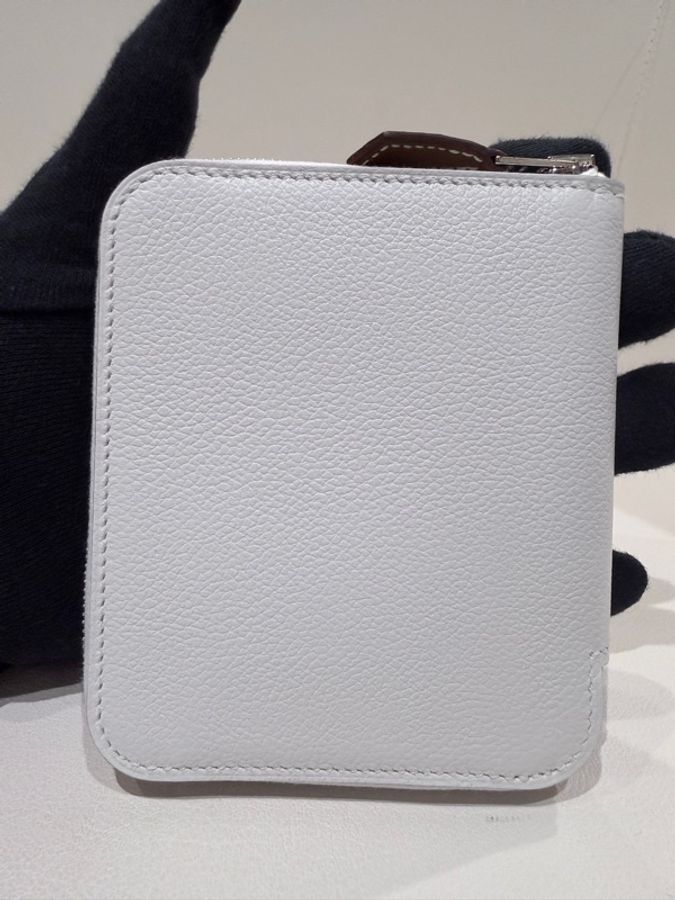 Hermes✨silk in 絲巾短夾拉鍊錢包 B刻-1