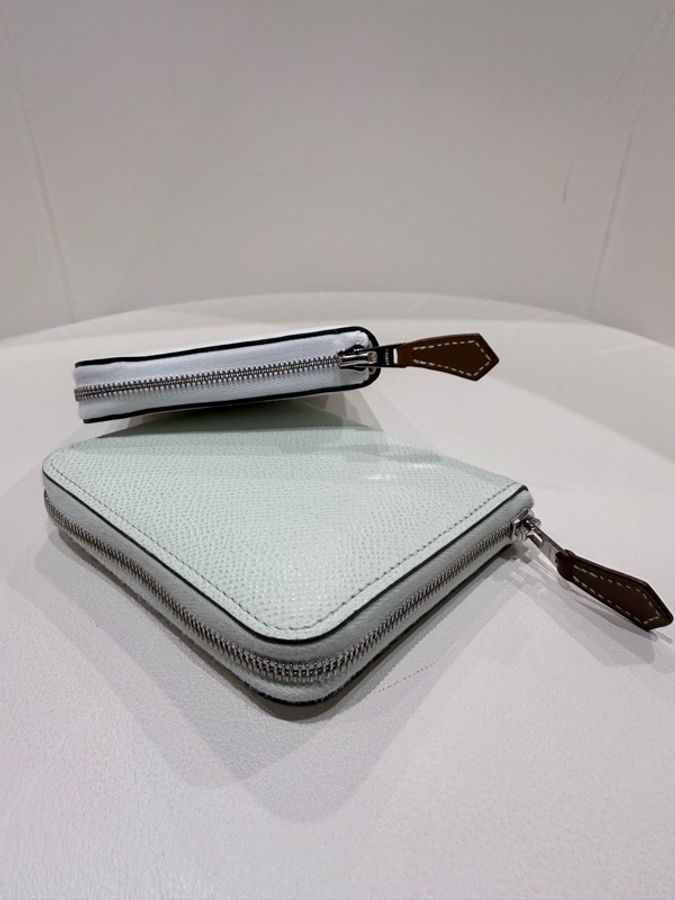 Hermes✨silk in 絲巾短夾拉鍊錢包 B刻-0