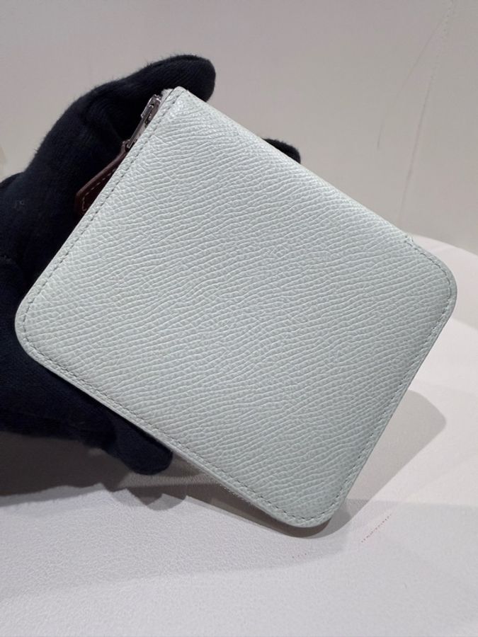Hermes✨silk in 絲巾短夾拉鍊錢包 B刻-3
