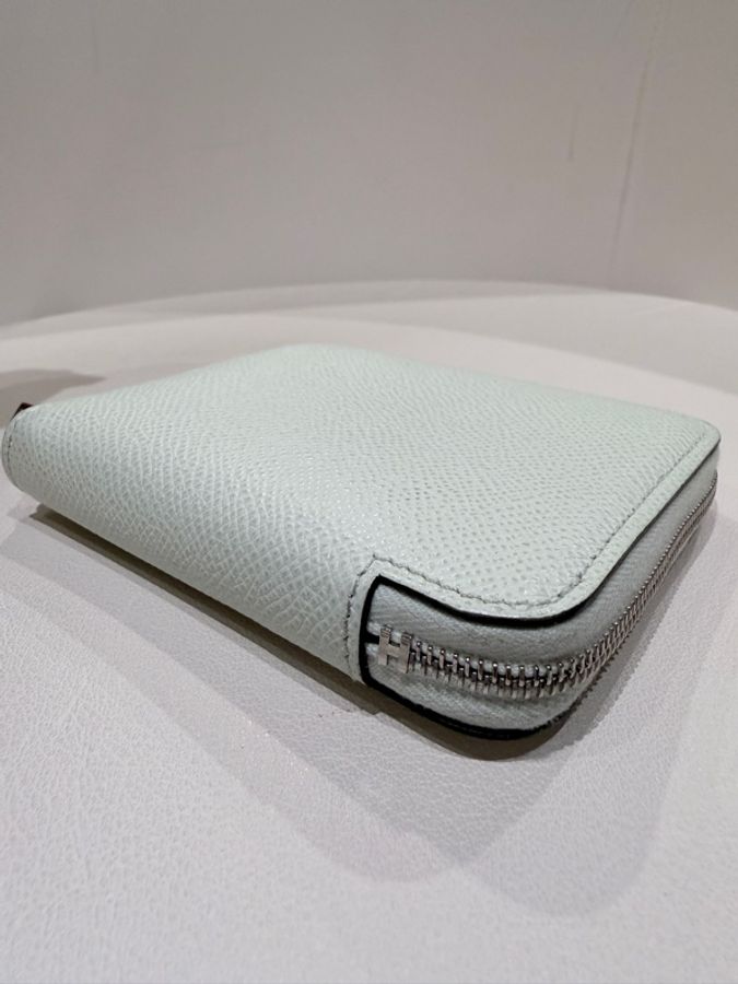 Hermes✨silk in 絲巾短夾拉鍊錢包 B刻-8