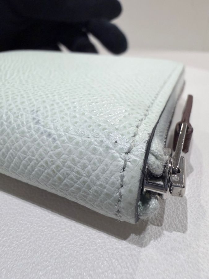 Hermes✨silk in 絲巾短夾拉鍊錢包 B刻-18