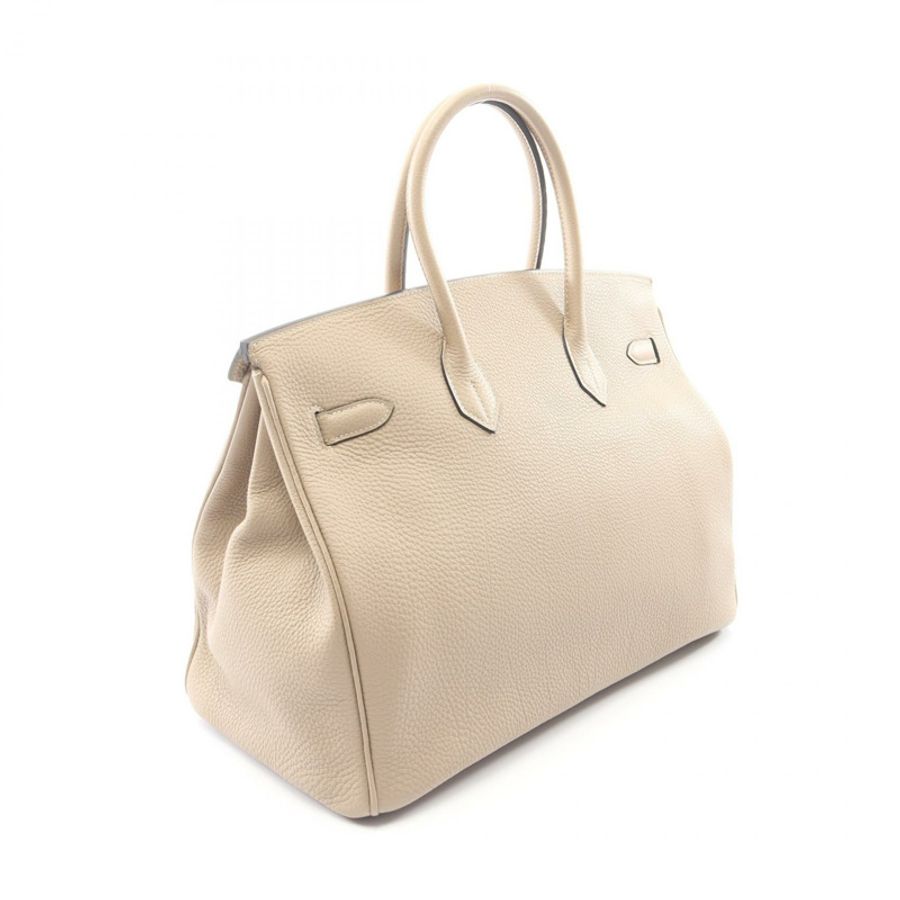 愛馬仕 Birkin 35 手提包,Togo 皮革,米色,灰褐色,二手,女士,L 碼,金色五金-1