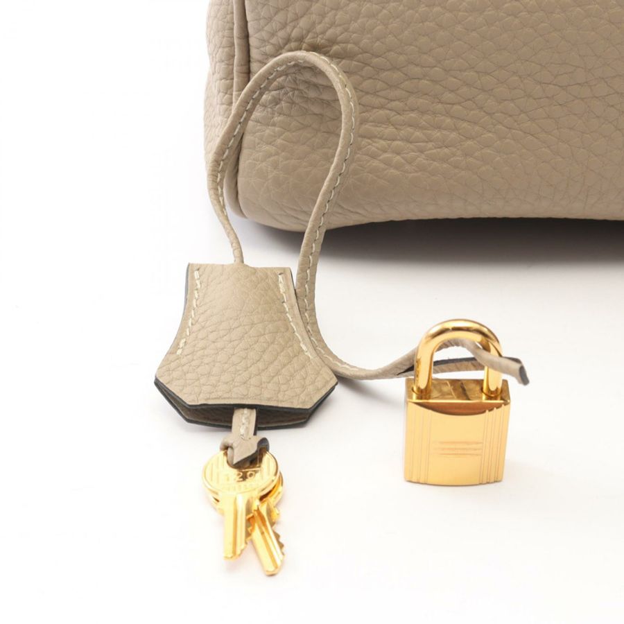 愛馬仕 Birkin 35 手提包,Togo 皮革,米色,灰褐色,二手,女士,L 碼,金色五金-5
