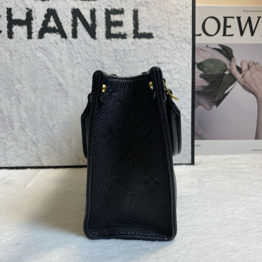 LV/路易威登 Onthego 黑色壓紋托特包手提包斜挎包 芯片款-2