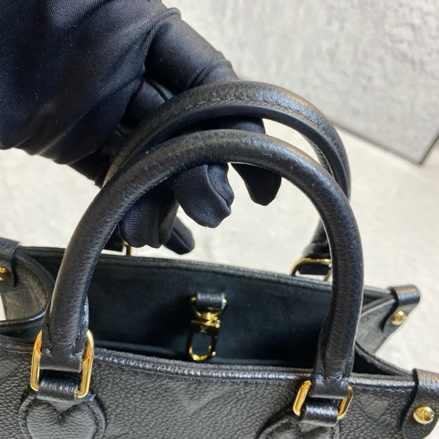 LV/路易威登 Onthego 黑色壓紋托特包手提包斜挎包 芯片款-7