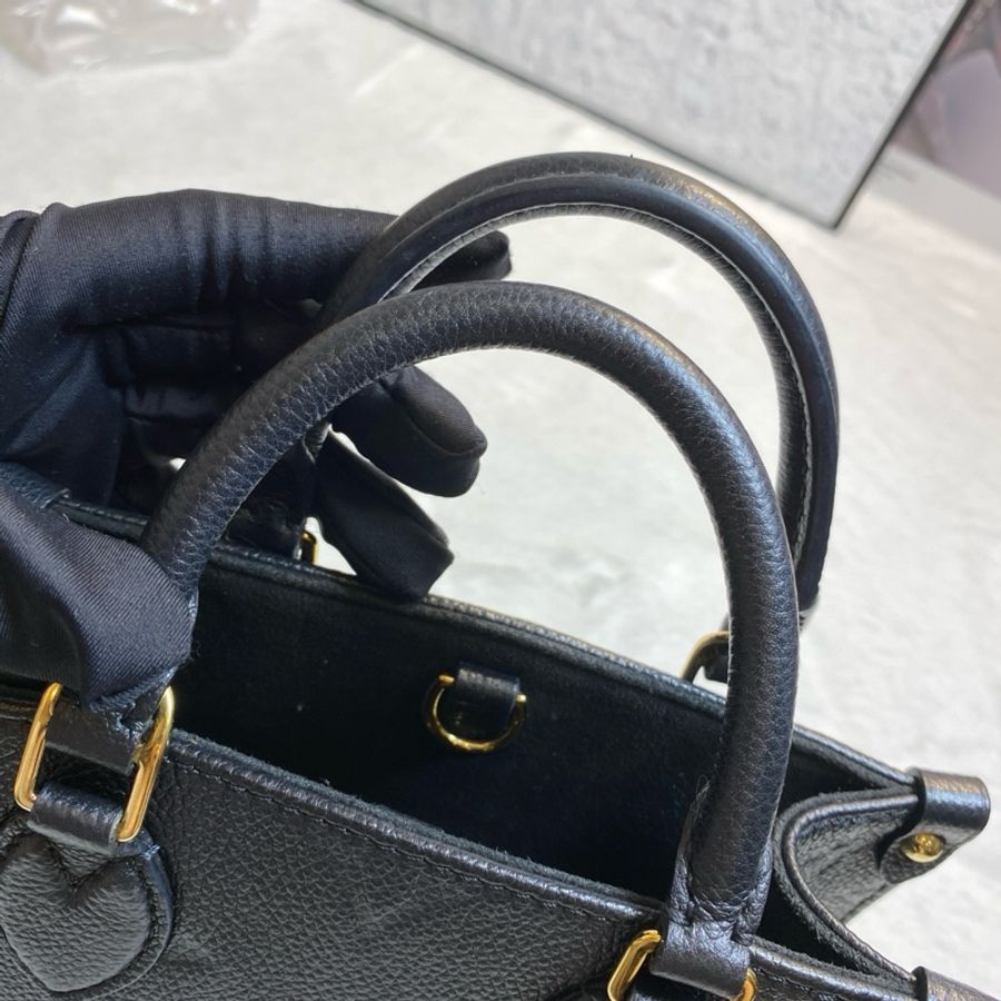 LV/路易威登 Onthego 黑色壓紋托特包手提包斜挎包 芯片款-8