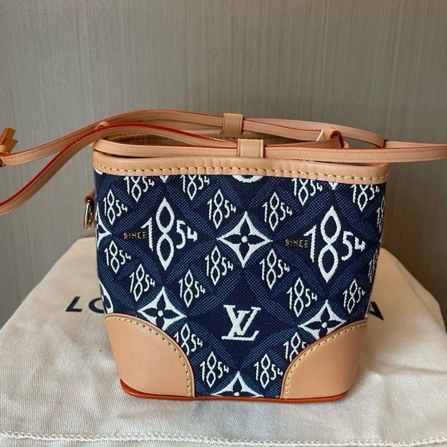 Lv 路易威登 1854系列丹寧燒賣 斜背包 配件:肩帶 塵袋-1