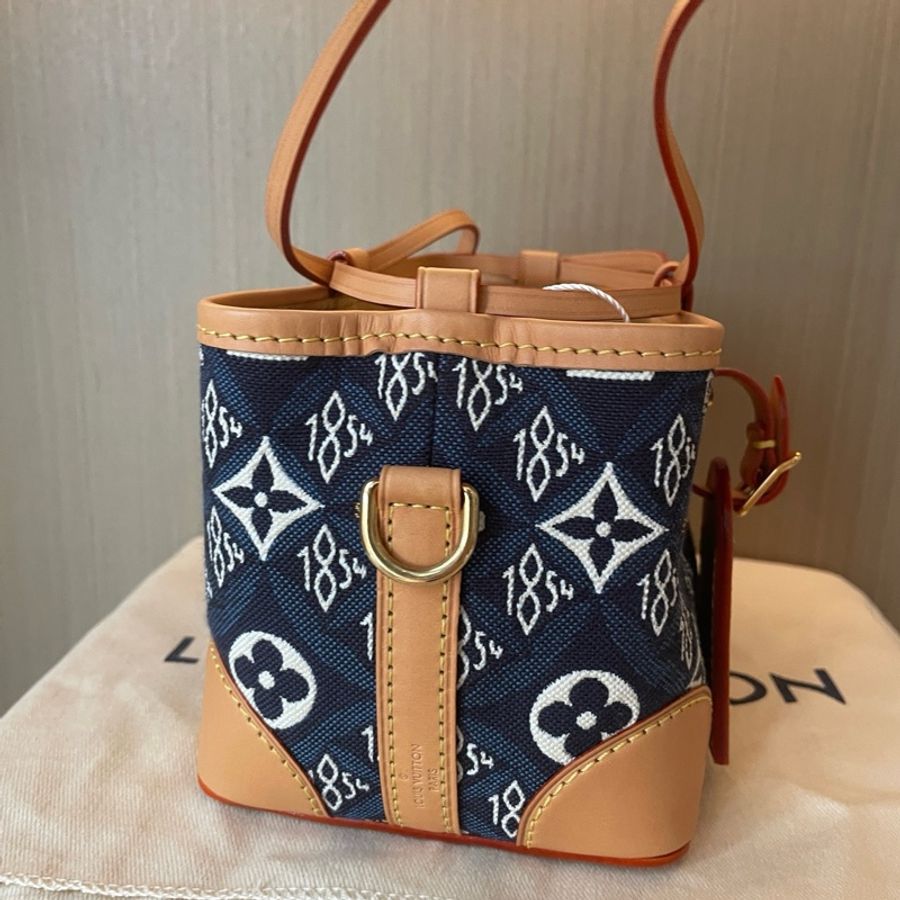 Lv 路易威登 1854系列丹寧燒賣 斜背包 配件:肩帶 塵袋-2
