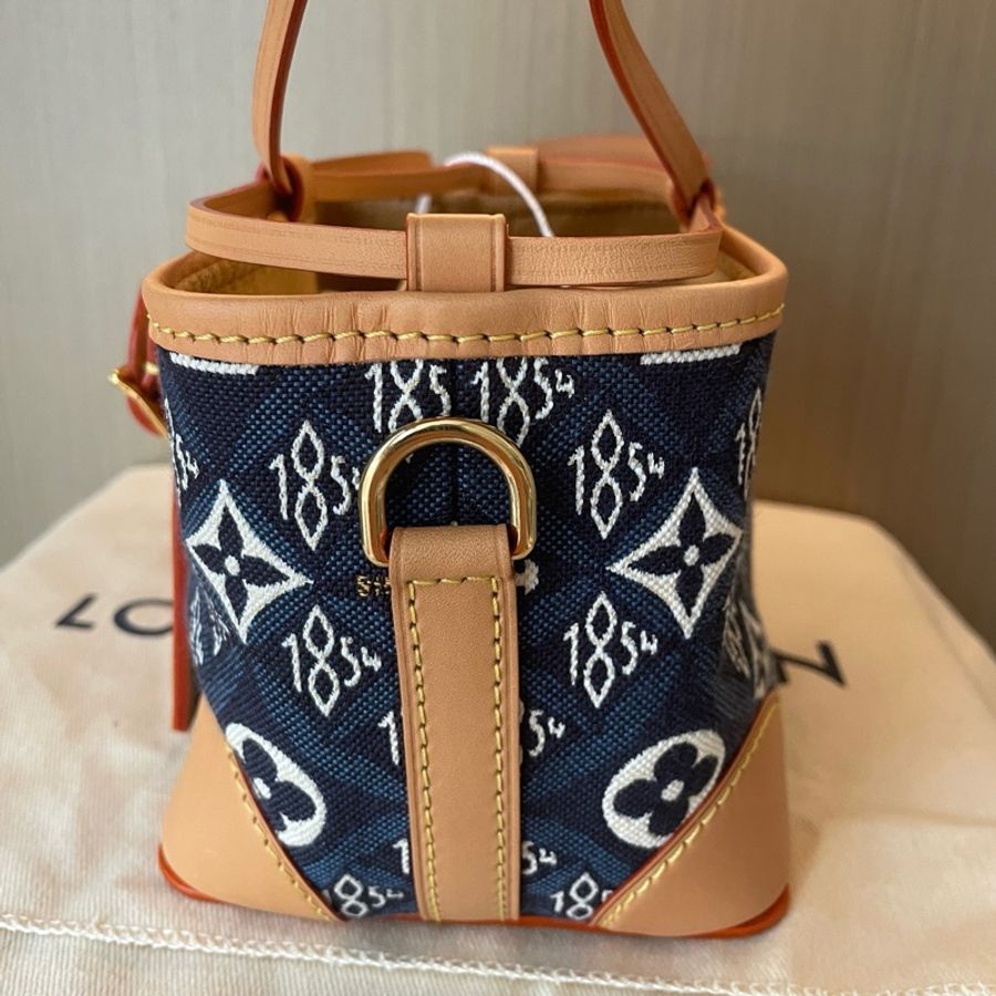 Lv 路易威登 1854系列丹寧燒賣 斜背包 配件:肩帶 塵袋-3