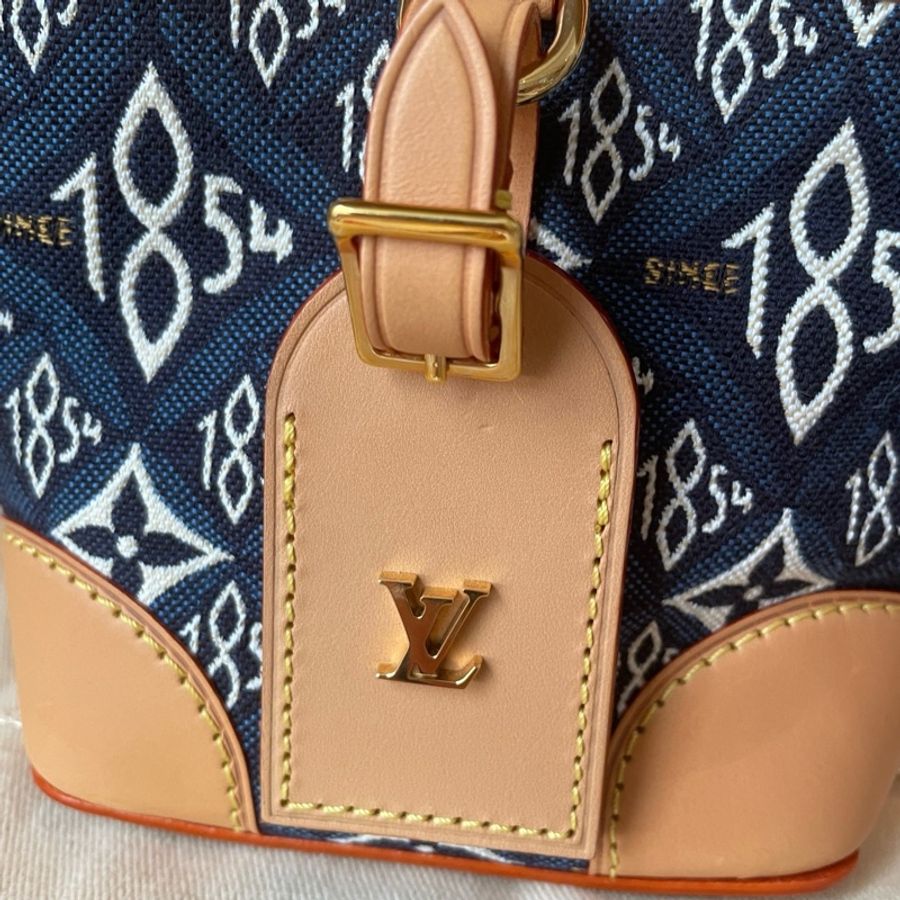 Lv 路易威登 1854系列丹寧燒賣 斜背包 配件:肩帶 塵袋-4