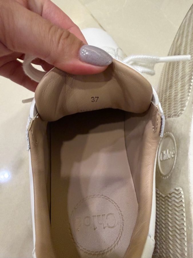 Chloe 花邊小白鞋 EU37-9