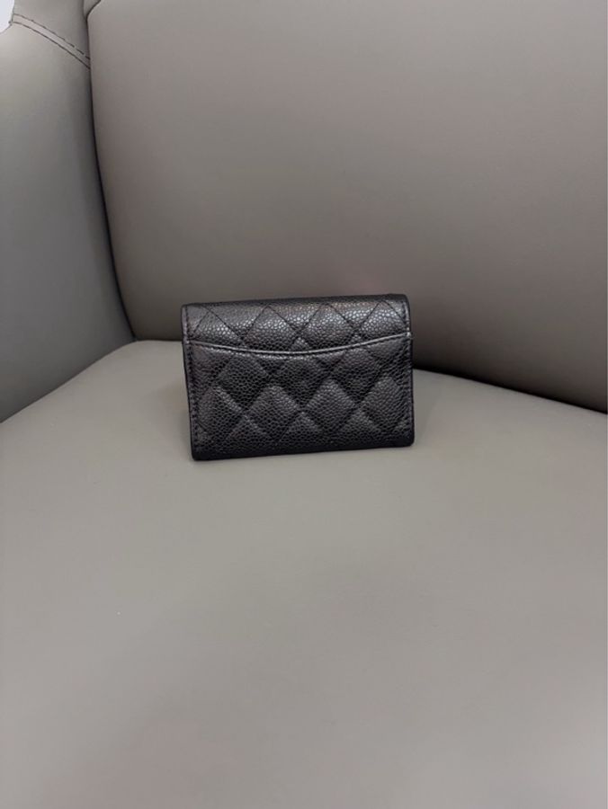 💎Chanel香奈兒｜黑金魚子醬CF翻蓋卡包/零錢包｜98新28開-2