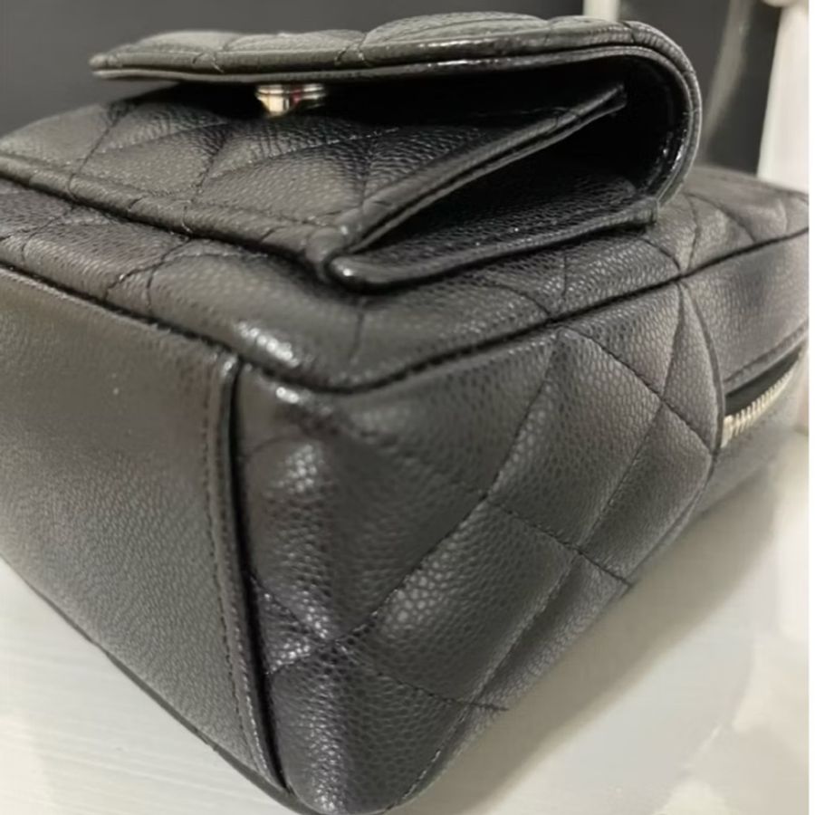 CHANEL 香奈兒 黑銀魚子醬 Mini Backpack 迷你後背包|鏈帶小書包|全配|台灣專櫃購入-28