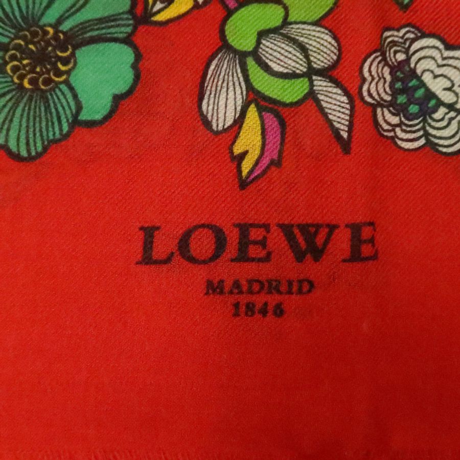 LOEWE 羊絨/絲質/羊毛Scarf 45X190cm絲巾-7