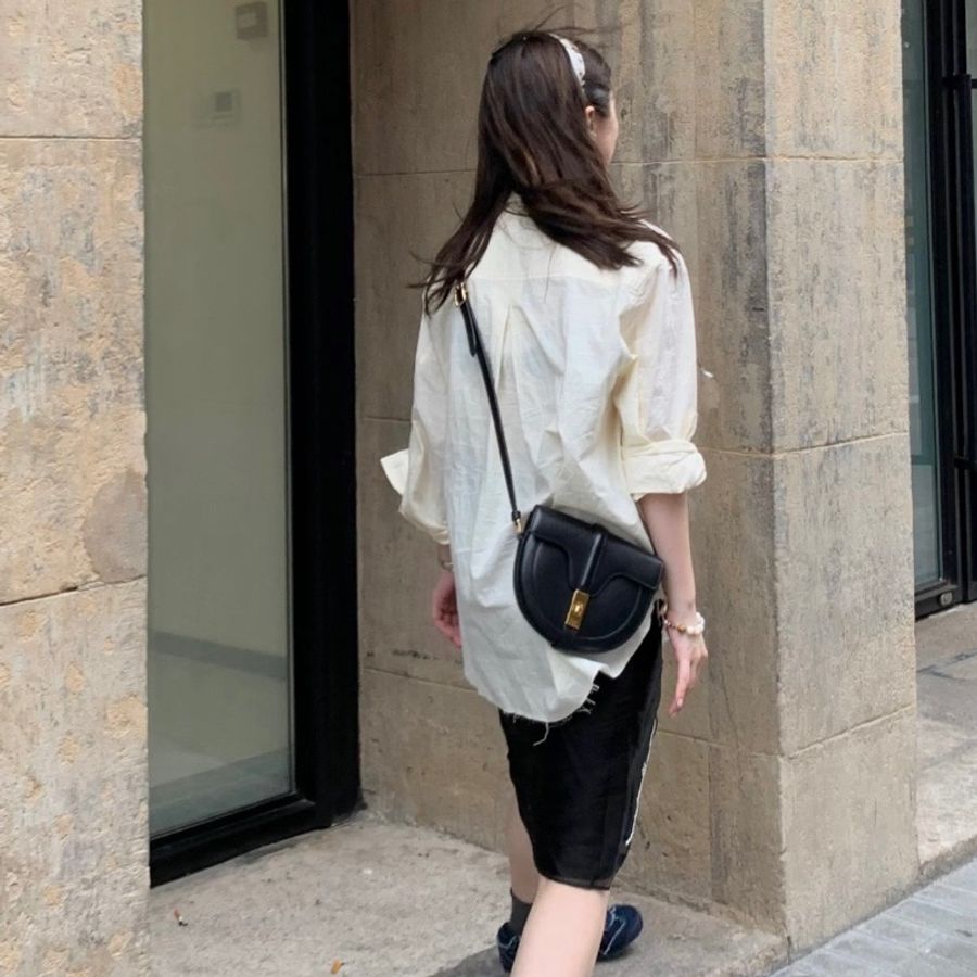 賽琳CELINE besace黑金馬鞍包小號 黑金配色 尺寸:15.5*11.5*5cm-6