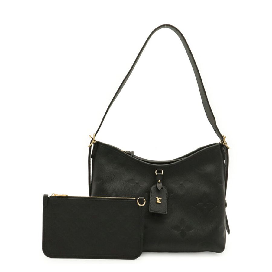LOUIS VUITTON 路易威登 Monogram Empreinte 手提包拉鍊 NM PM 單肩包黑色黑色 M46288-0