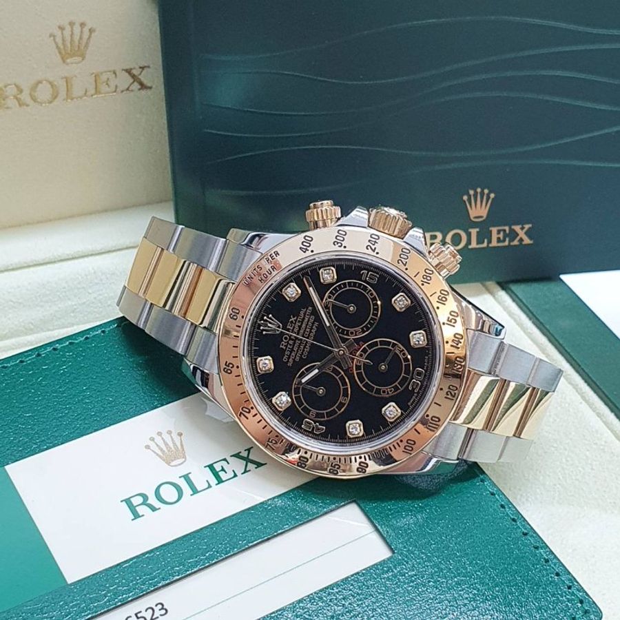 【大眾名錶】ROLEX勞力士 116523 Daytona 絕版迪通拿 2015/09卡 18K半金 大眾名錶B1464-2