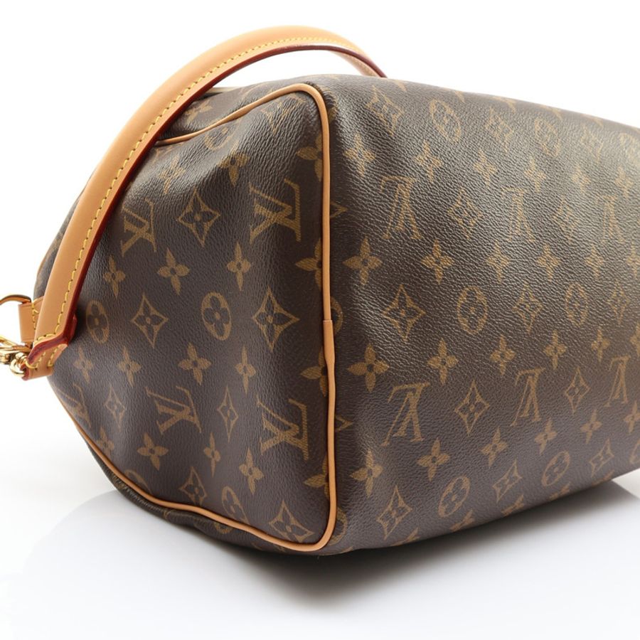 棕色 原花帆布 Speedy Soft 30 Crafty 兩用包【LOUIS VUITTON LV 路易威登】 M11945-9