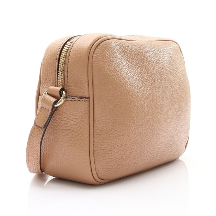 奶茶色 牛皮 Soho Disco 肩背包【GUCCI 古馳】 308364-1