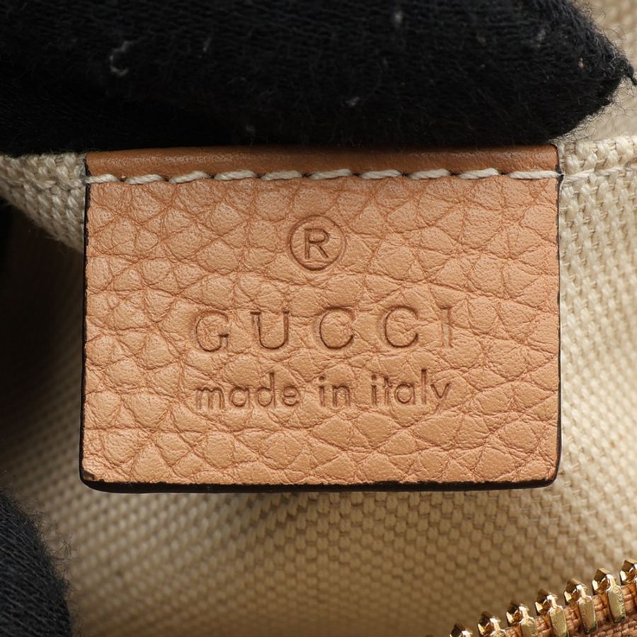 奶茶色 牛皮 Soho Disco 肩背包【GUCCI 古馳】 308364-3