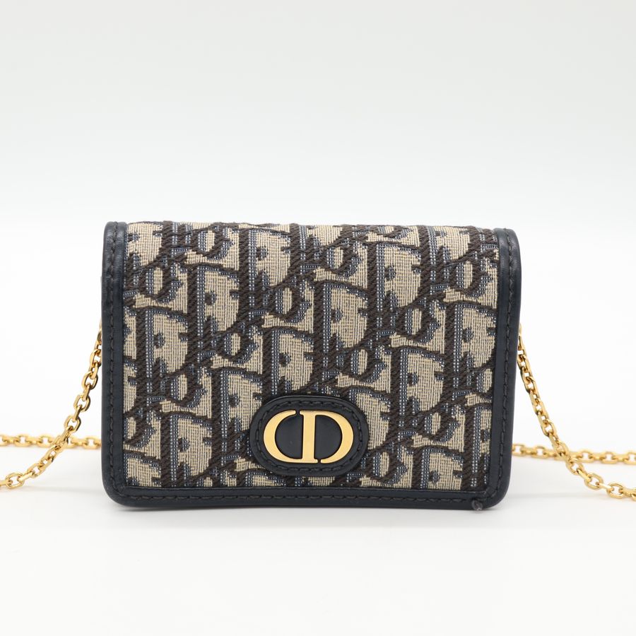Dior 30 Montaigne 蒙田迷你緹花鏈帶包-1