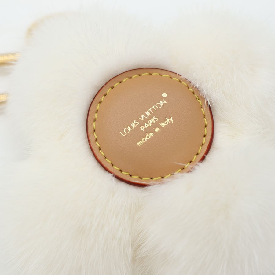 LV Vivienne Fur 包包吊飾 鑰匙圈 白色 M02300【Louis Vuitton 路易威登】-2