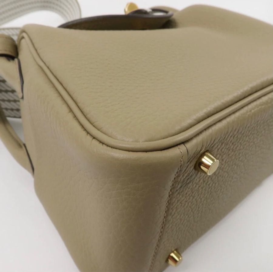(大熱潮款)New Hermes Mini Lindy II Beige Marfa Gold Hardware 米色馬爾法 (Stamp G)-4