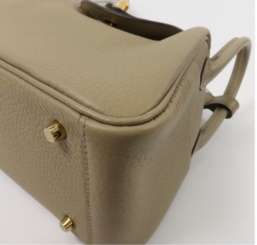 (大熱潮款)New Hermes Mini Lindy II Beige Marfa Gold Hardware 米色馬爾法 (Stamp G)-5