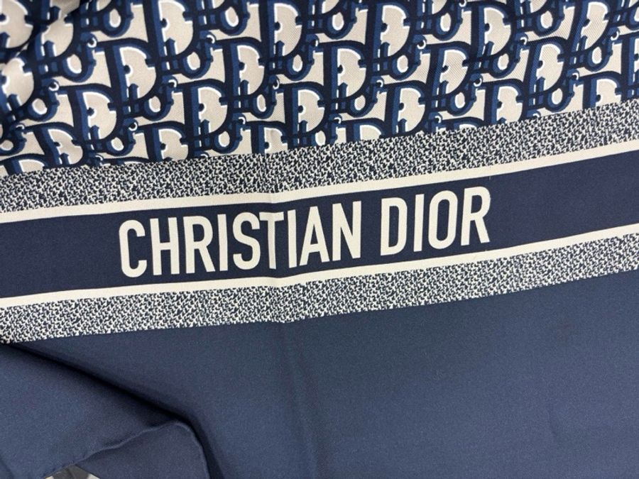 Dior 迪奧 Oblique雙面 桑蠶絲披肩 配件 圍巾/披肩 OS 尺寸:66*200cm-3