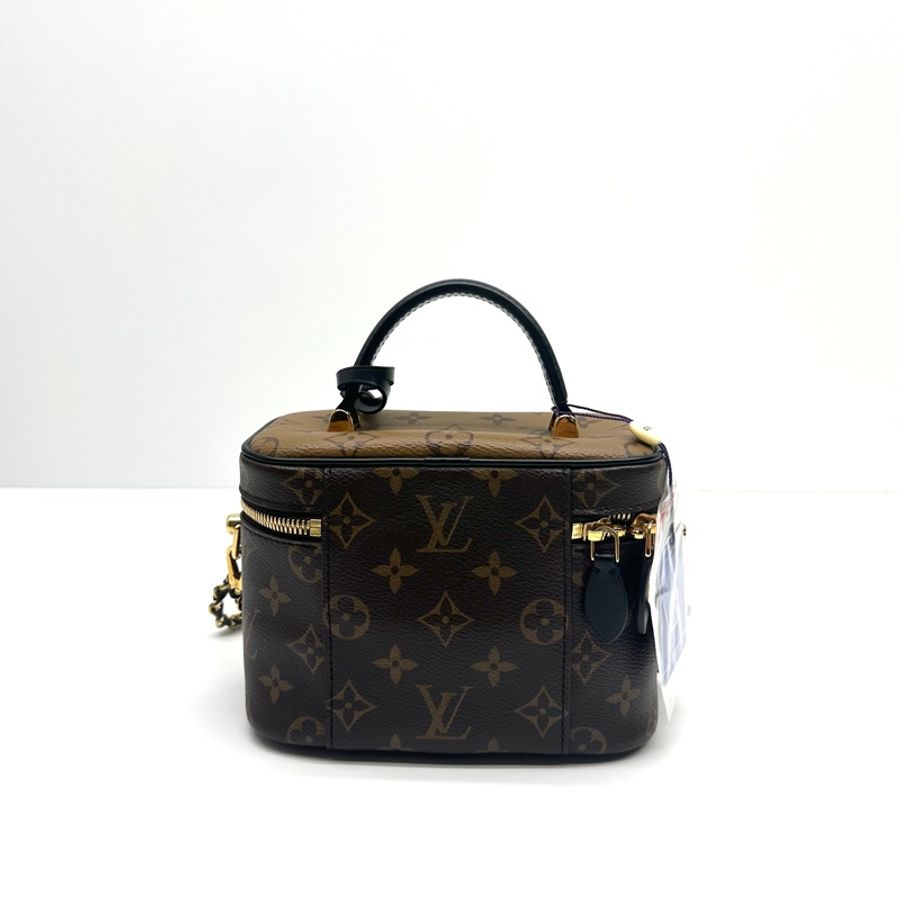 ❤️❤️98新 LV 路易威登 Vanity 百搭便攜老花鏈條手提單肩斜挎化妝包 /洗漱包 小號-2