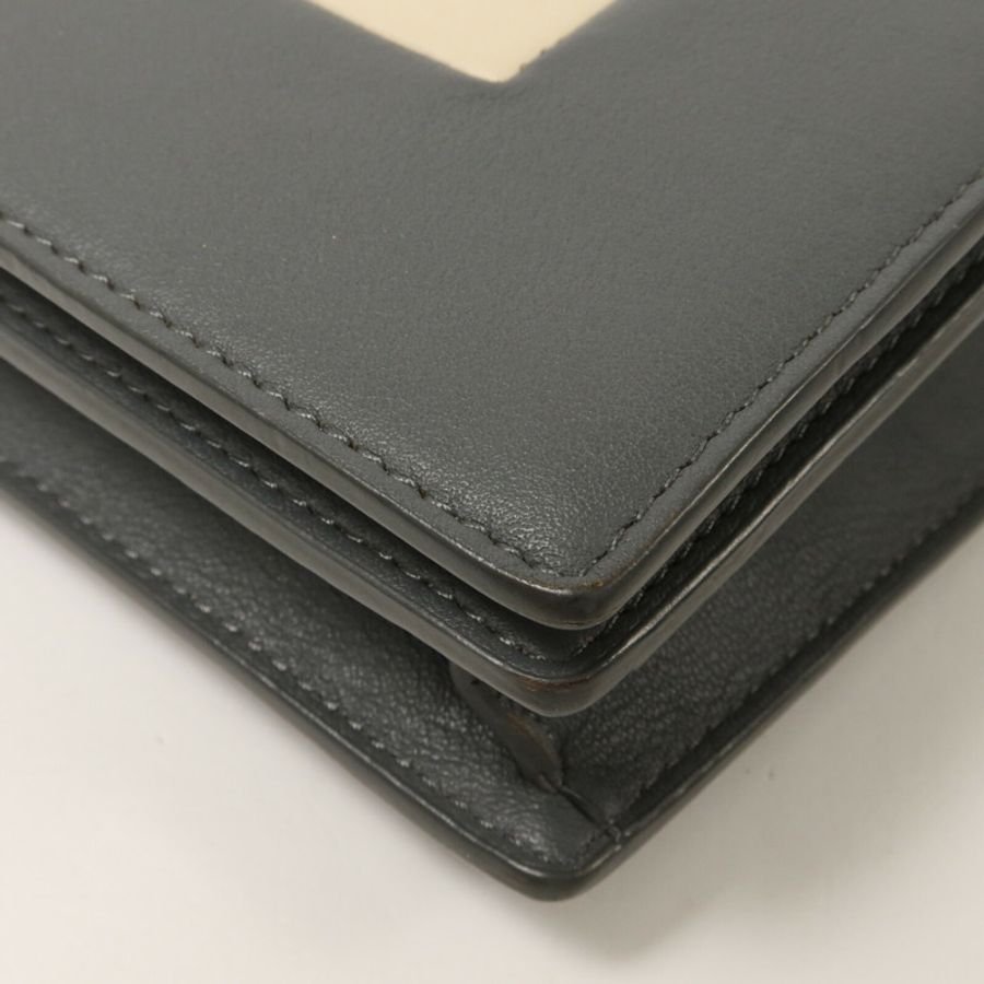 CELINE 牛皮皮革Frame Wallet On Chain鏈帶肩背袋-9