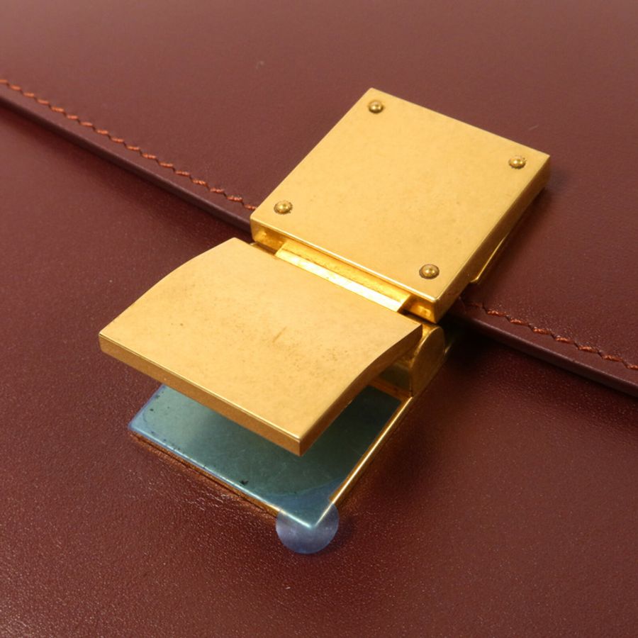 CELINE 牛皮皮革Classic Box Medium肩背袋-9
