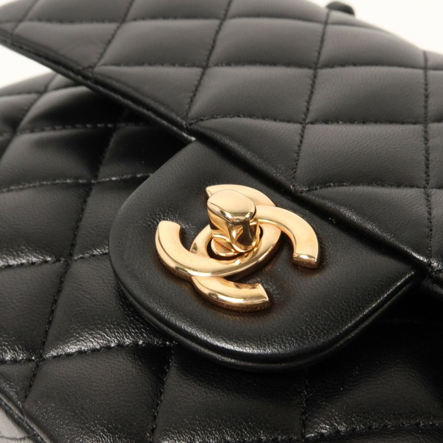 CHANEL 羊皮皮革Classic 23鏈帶肩背袋-10