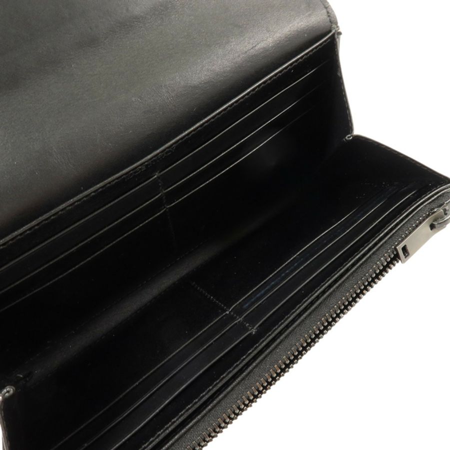 SAINT LAURENT 牛皮皮革Long Wallet銀扣長錢包-3