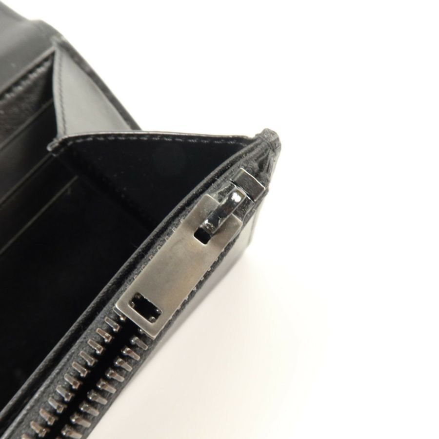 SAINT LAURENT 牛皮皮革Long Wallet銀扣長錢包-5
