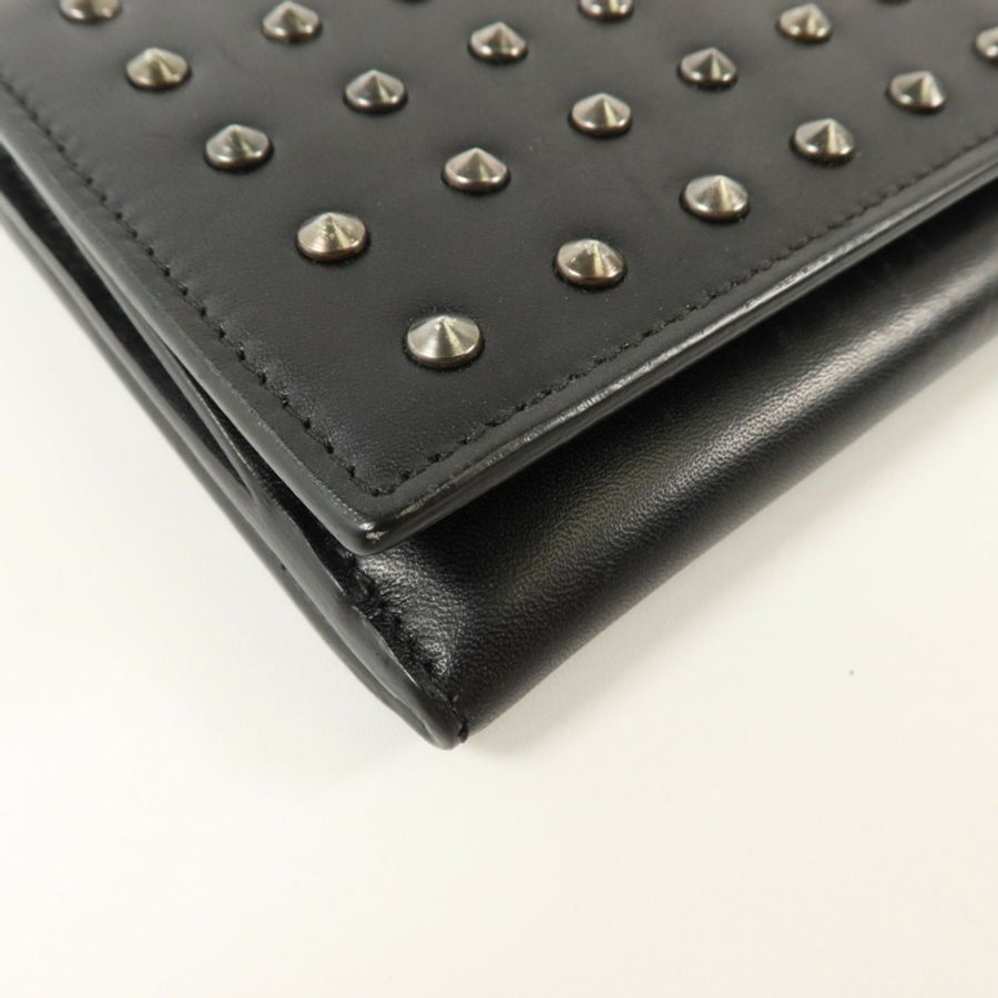 SAINT LAURENT 牛皮皮革Long Wallet銀扣長錢包-7