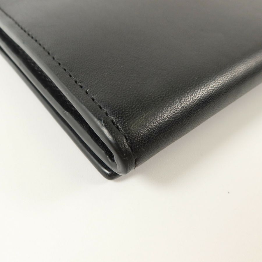 SAINT LAURENT 牛皮皮革Long Wallet銀扣長錢包-9
