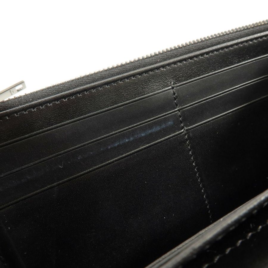 SAINT LAURENT 牛皮皮革Long Wallet銀扣長錢包-11