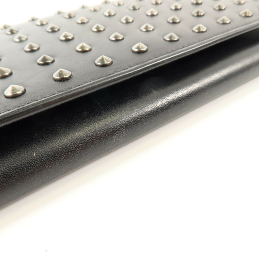 SAINT LAURENT 牛皮皮革Long Wallet銀扣長錢包-12