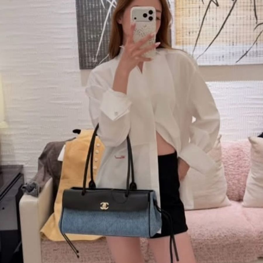 Chanel denim 牛仔法棍 *-3