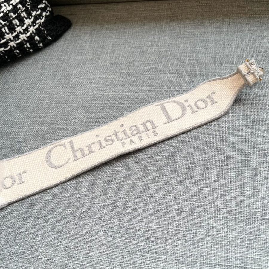DIOR 灰色刺繡Lady 銀釦 動物園老虎系列圖案-7