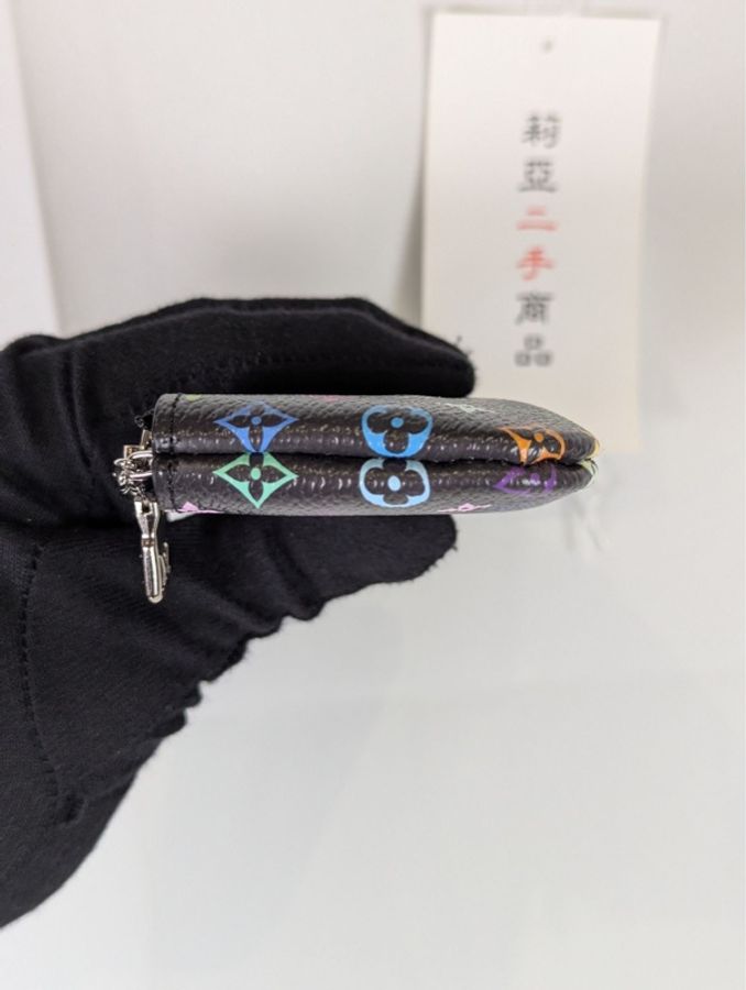莉亞精品♡ LV M60029 黑三彩零錢包 二手-6