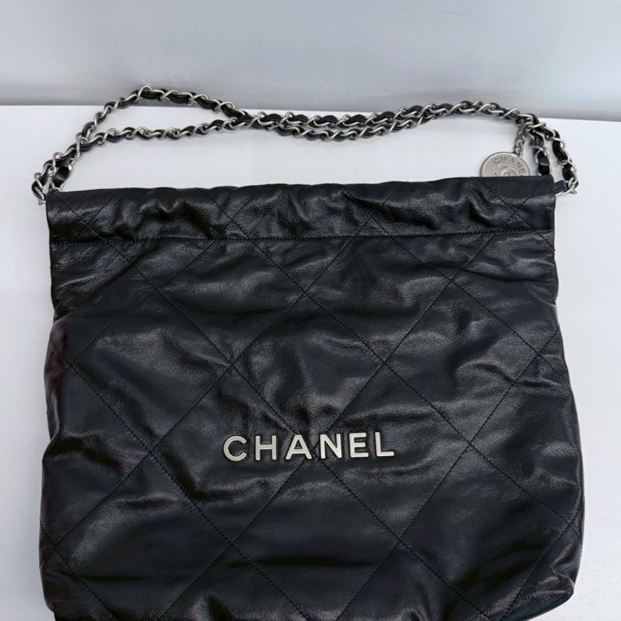 Chanel 22bag 小號黑銀 晶片款-2