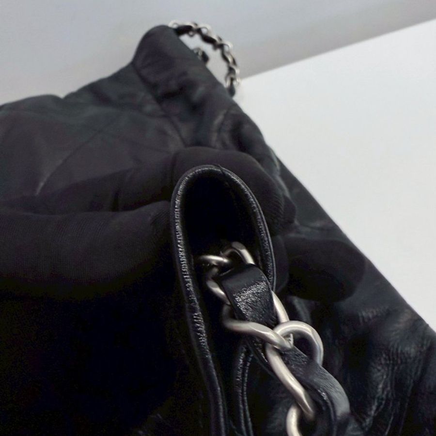 Chanel 22bag 小號黑銀 晶片款-20