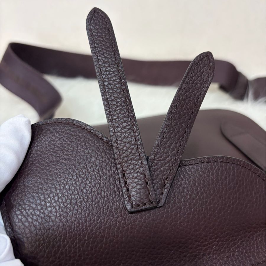 Dior 1ADPO095 SADDLE 赭紫紅皮 深咖 銀釦 馬鞍包 肩背包 斜背包 胸口包 斜挎包-23