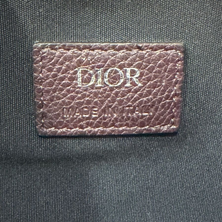 Dior 1ADPO095 SADDLE 赭紫紅皮 深咖 銀釦 馬鞍包 肩背包 斜背包 胸口包 斜挎包-40