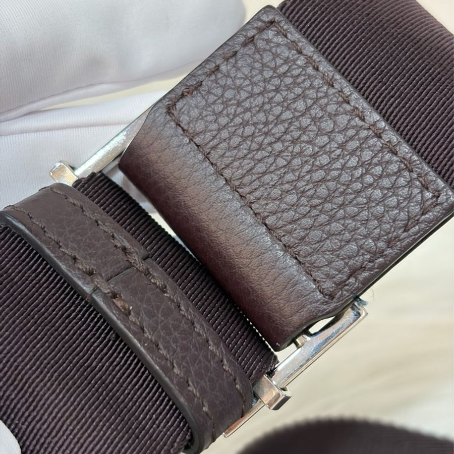 Dior 1ADPO095 SADDLE 赭紫紅皮 深咖 銀釦 馬鞍包 肩背包 斜背包 胸口包 斜挎包-46